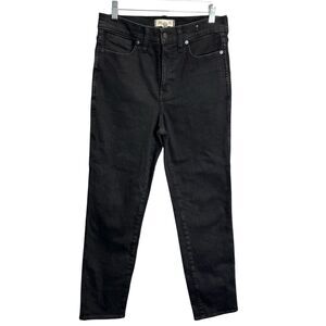 Madewell Sz 29 Jeans Women's Black Rinse Wash Stovepipe Jeans Item NM280 NWOT